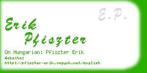 erik pfiszter business card